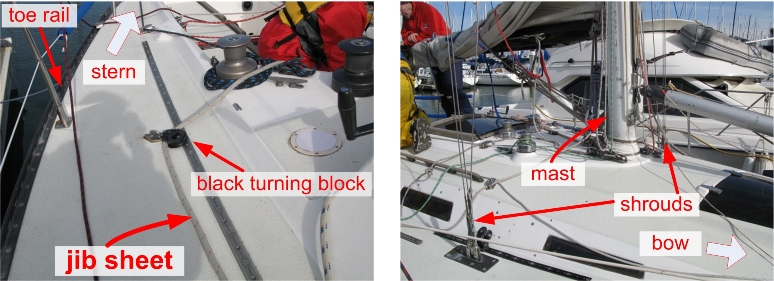 jib sheet sticking points